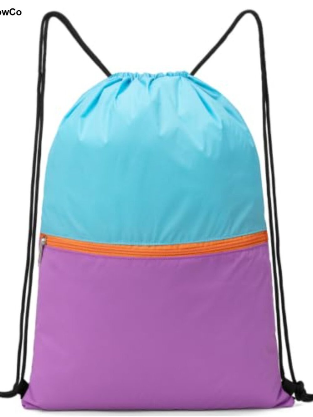Nylon Drawstring Backpack Gym Sackpack Lightweight Water Resistant Sports Bag